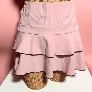 Vintage Y2K pink ruffle mini school girl preppy skirt